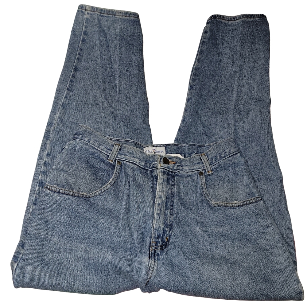 Vintage 90's French Dressing High-Rise Light Blue Tapered Jeans Size 12